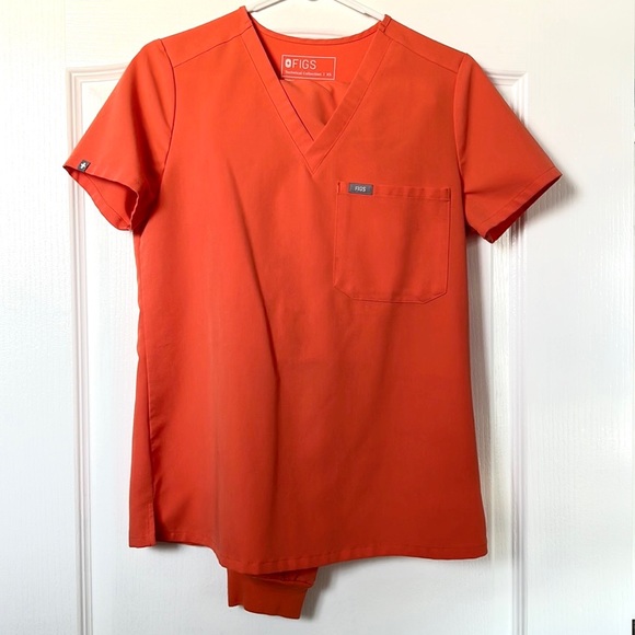 Figs Sunset Orange Scrub Set XS/S - Picture 3 of 4